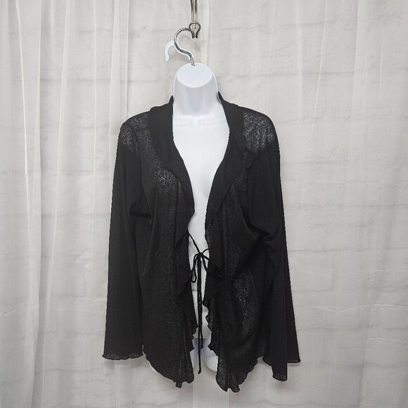 Vintage Venezia Cardigan Jacket Goth Whimsigoth Fairy Sheer Mesh 14/16 - Picture 1 of 11